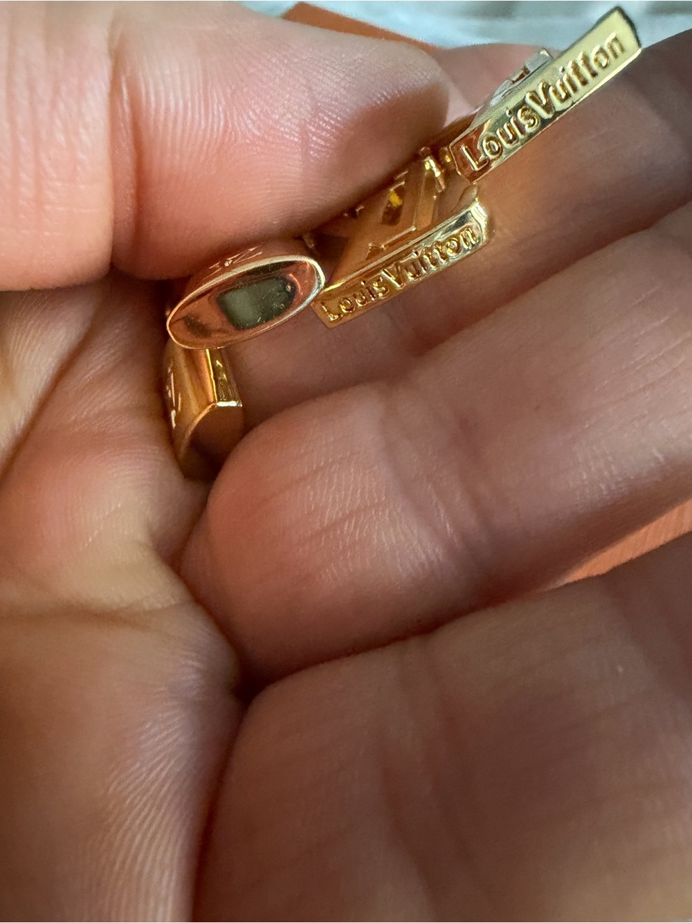 Unbranded Gold Lock and Letter Charm Keychain Set of 4 - Picture 8 of 8